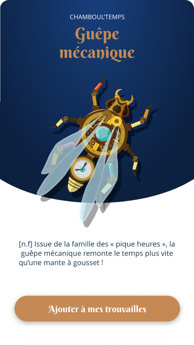 Ecran de découverte du Chamboul'Temps