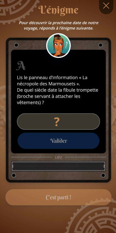 Présentation d'une enigme