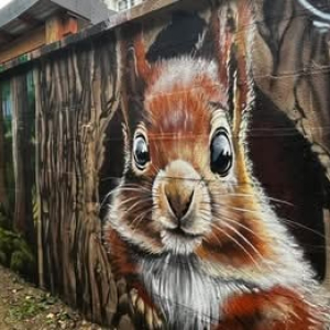 Nature en ville du street-artiste Aéro Jock dans la ruelle des Ursulines