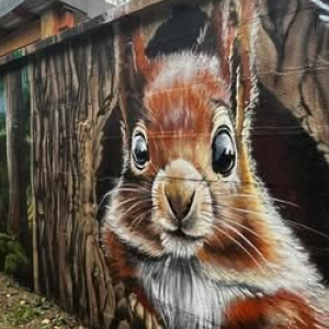 Nature en ville du street-artiste Aéro Jock dans la ruelle des Ursulines